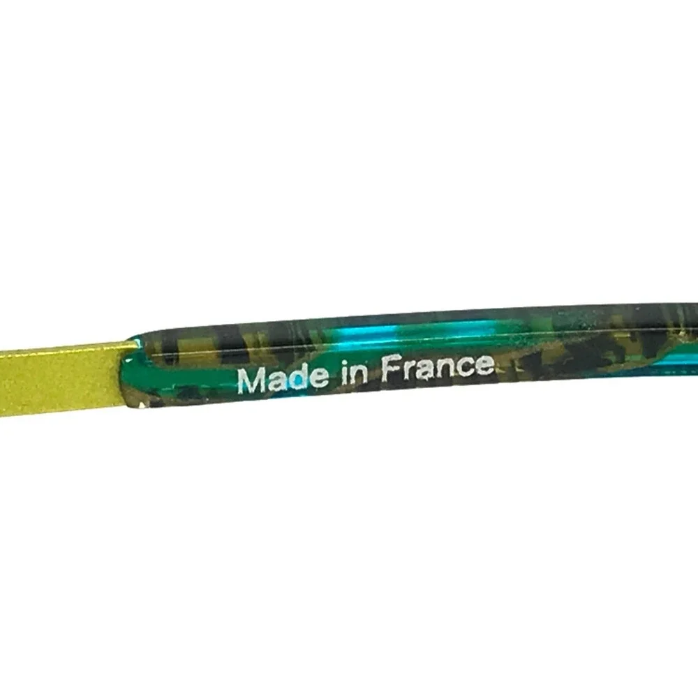 BOZ by J.F. Rey Eyeglasses Frames MADO 4020 Blue Green Wire Cat Eye 53-15-140